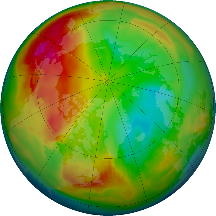 Arctic ozone map for 18 January 1979
